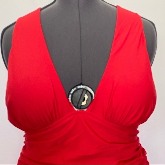 One Piece Red Bathing Suit - Picture 3 of 11